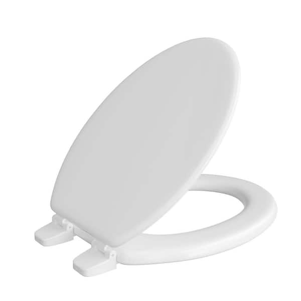 JONES STEPHENS Elongated Toilet Seat in White