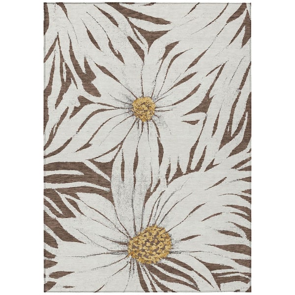 Addison Rugs Chantille Machine Washable Indoor/Outdoor Abstract ACN2263 Brown 9 ft. x 12 ft. Area Rug