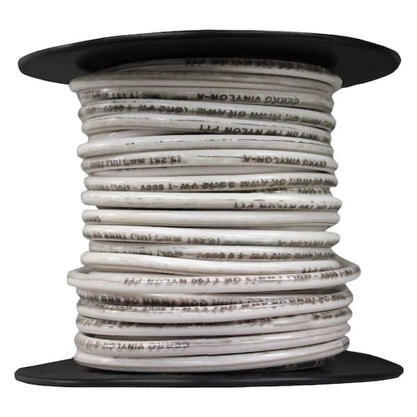 50 ft. 12 Gauge White Stranded Copper THHN Wire