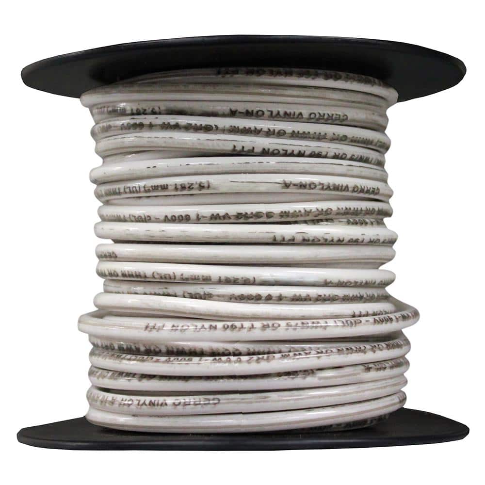 50 ft. 14 Gauge White Stranded Copper THHN Wire