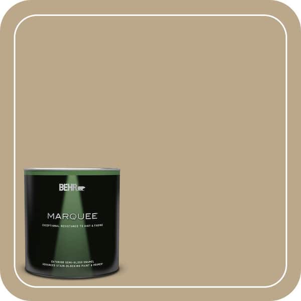 BEHR MARQUEE 1 qt. Home Decorators Collection #HDC-NT-16 Natural Chamois Semi-Gloss Enamel Exterior Paint & Primer