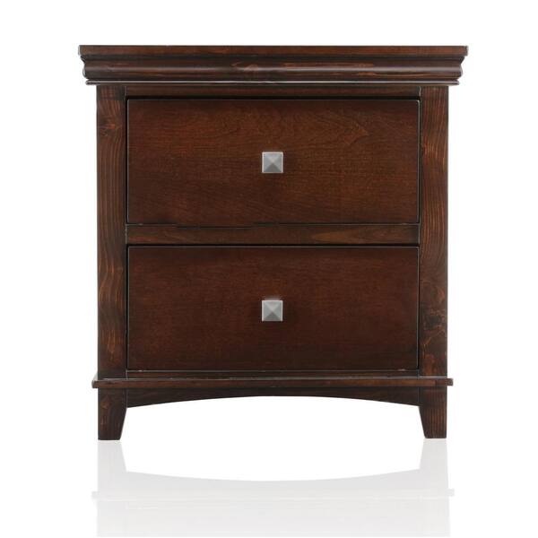 cherry wood finish nightstands