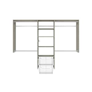 Closet Evolution 48 in. W - 96 in. W White Kids Convertible Wood Closet  System WH45 - The Home Depot