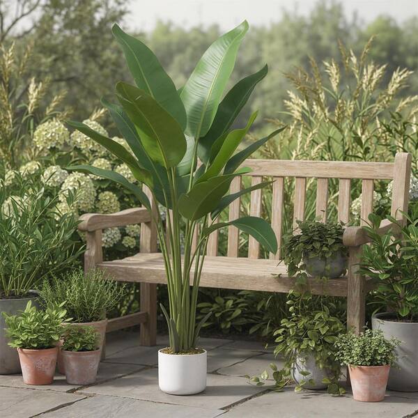 Gravee 3.7 ft. Large Artificial Bird of Paradise Banana Leaf Plant