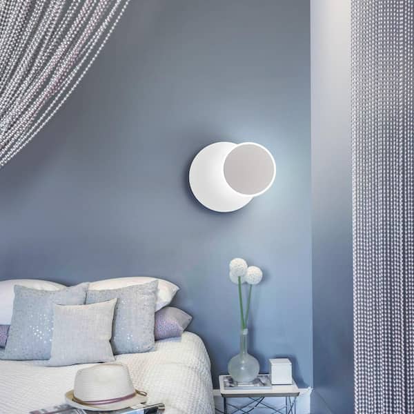 Home Lighting 1-Light 1Y-1Pack-White Wall Lights Sconce LED Dimmable Indoor for Living Room