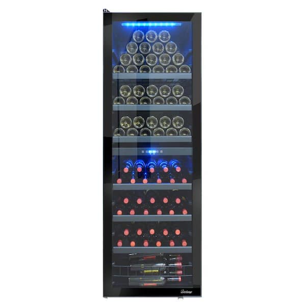 Vinotemp 154-Bottle Dual-Zone Freestanding Wine Cooler (Left Hinge)