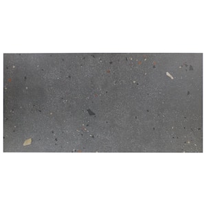 Bryant Charcoal Gray 8 in. x 0.39 in. Matte Porcelain Cement Look Floor and Wall Tile Sample