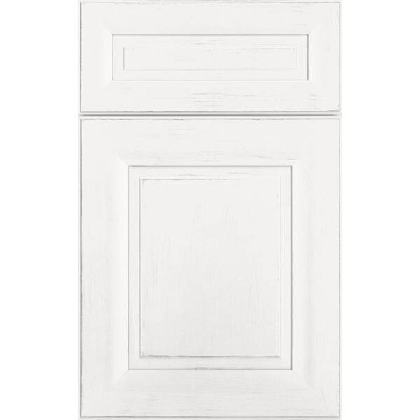 InnerMost 14 in. x 12 in. Charlotte Cabinet Door Sample in Maple Cottage White