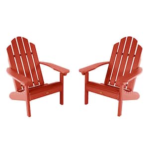 Classic Westport Rustic Red Recycled Plastic Set of 2 Adirondack Chair