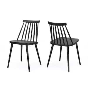 Dunsmuir Black Farmhouse Spindle-Back Dining Chair (Set of 2)