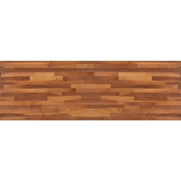 Hampton Bay 8 Ft L X 25 In D Finished Engineered Walnut Butcher Block Countertop 