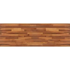 8 ft. L x 25 in. D Finished Engineered Walnut Butcher Block Countertop with Standard Edge