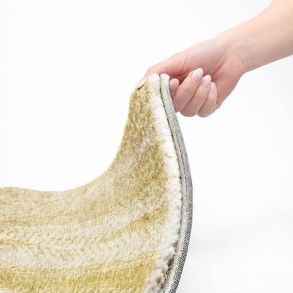 Dream Shag Premium Machine Washable Abstract ADS694 Gold 5 ft. x 7 ft. 6 in. Area Rug