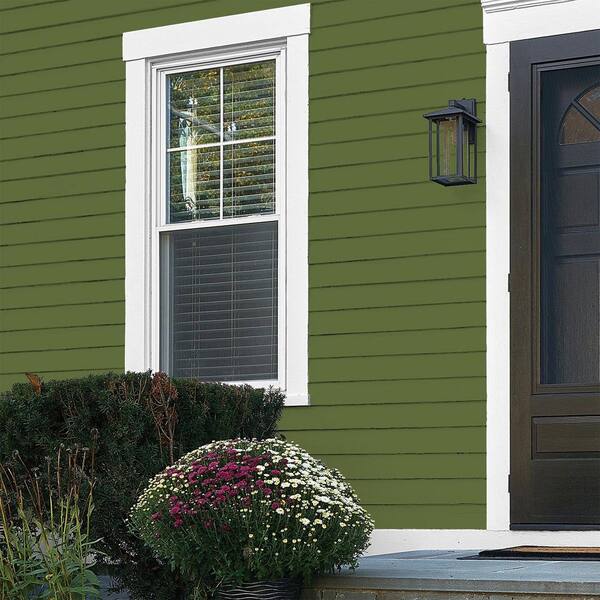 Glidden Essentials 5 gal. PPG1121-7 Globe Artichoke Flat Exterior