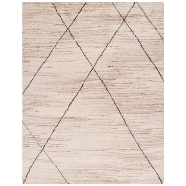 Casablanca Beige 9 ft. x 12 ft. Abstract Diamond Area Rug