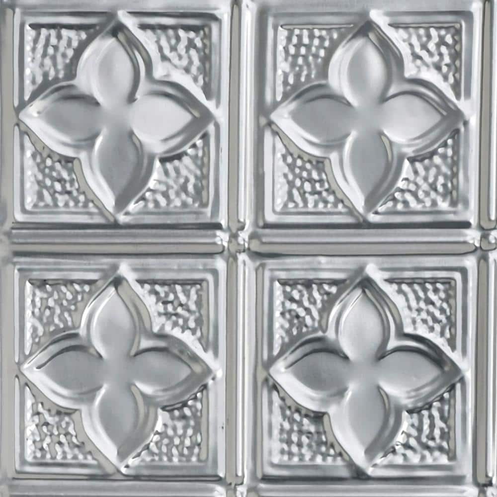 Take Home Sample - Clover Lacquered Steel 1 ft. x 1 ft. Decorative Tin Style Lay-in Ceiling Tile (1 sq. ft./case) price history on PriceWatchPro