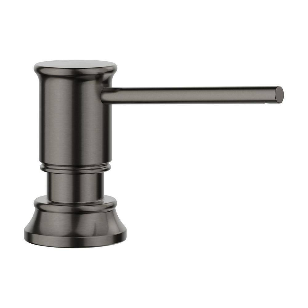 Empressa Deck-Mounted Soap and Lotion Dispenser in Satin Dark Steel