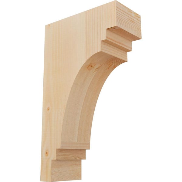 Ekena Millwork 5-1/2 in. x 12 in. x 20 in. Douglas Fir Pescadero Smooth Corbel