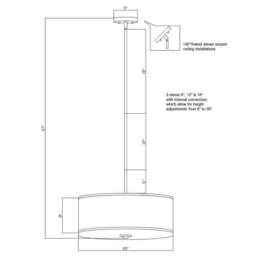 Betty Brushed Nickel Transitional 3-Light Drum Pendant