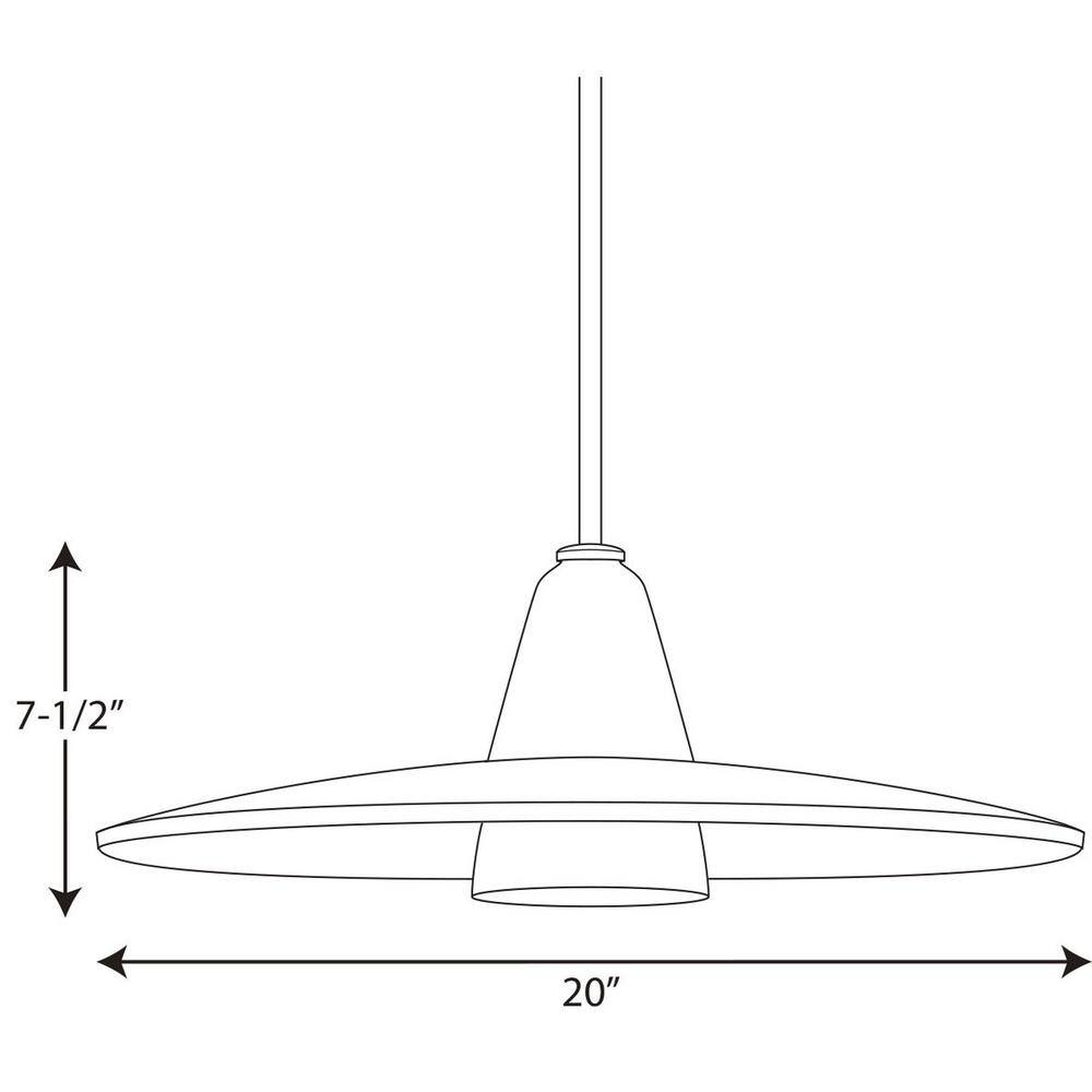 Brushed Nickel 22" LED Pendant Light with Clear Glass Shade
