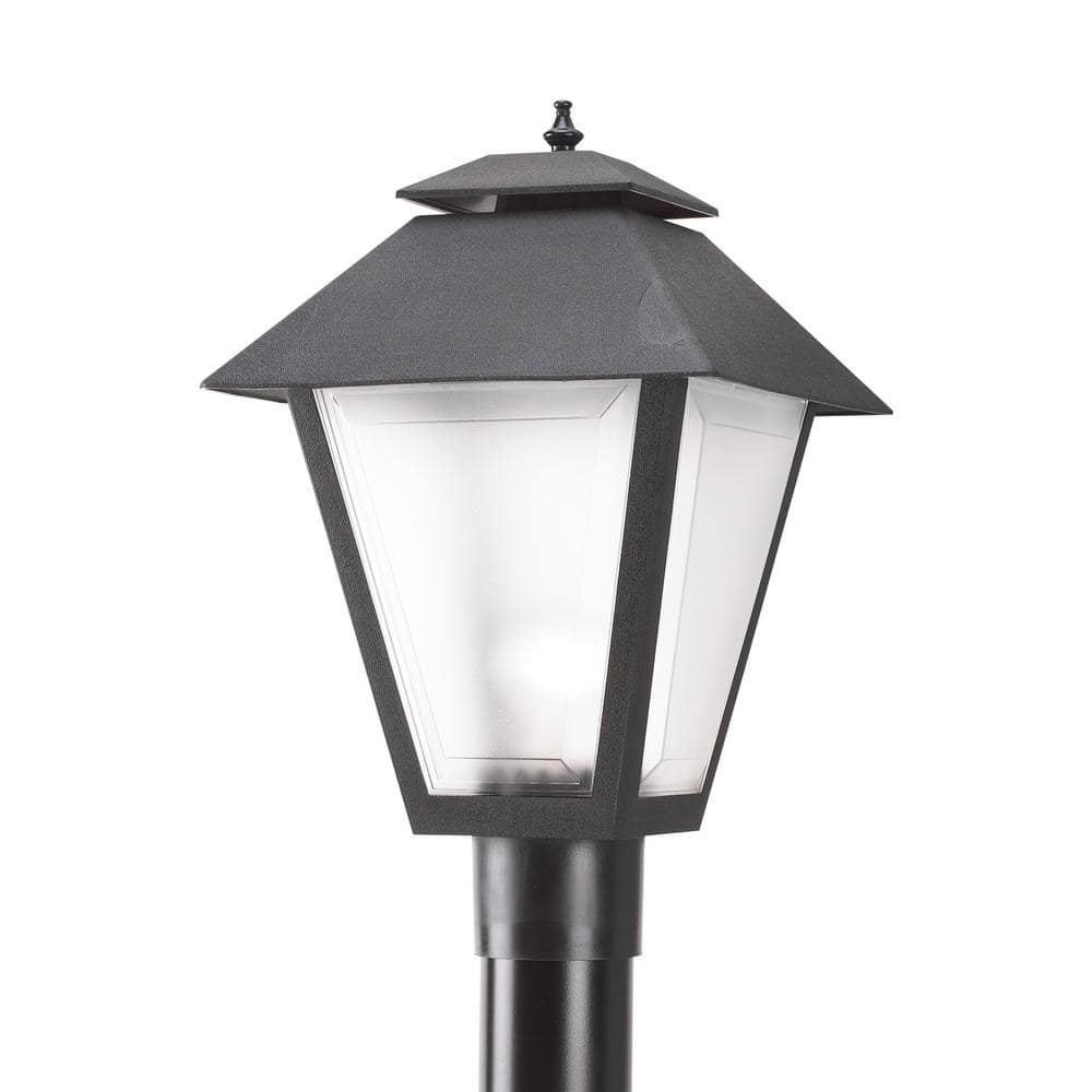 Black Frosted Acrylic Outdoor Post Lantern Light
