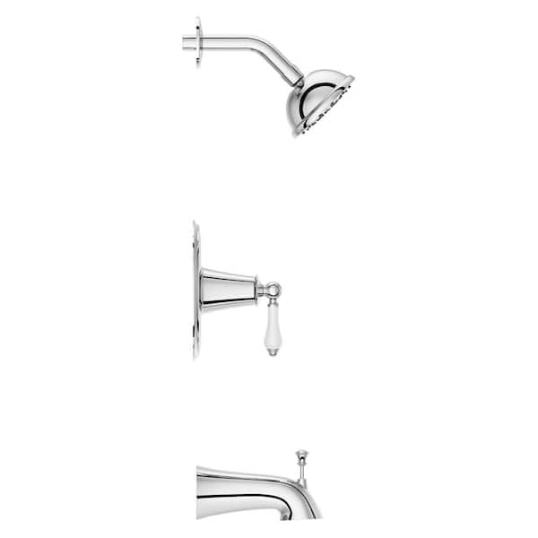 Pfister Courant Single-Handle 1-Spray Tub and Shower Faucet Polished Chrome 
