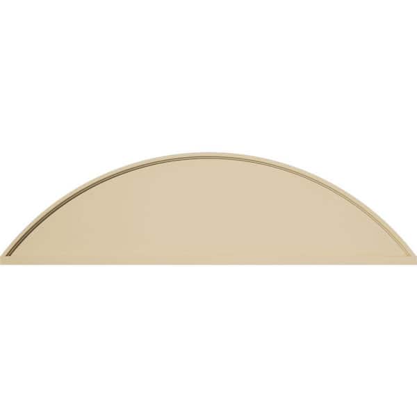 Ekena Millwork 50-in. W x 13-1/2-in. H x 2-in. P Segment Arch Smooth Signature Urethane Pediment, Primed Tan