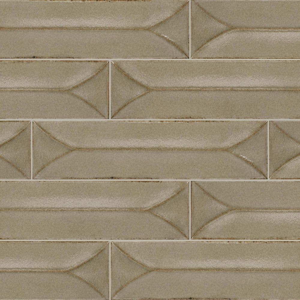 Terramater Moss 3-1/2 in. x 15 in. Glossy Porcelain Wavy Wall Tile (8.08 sq. ft./case) price history on PriceWatchPro
