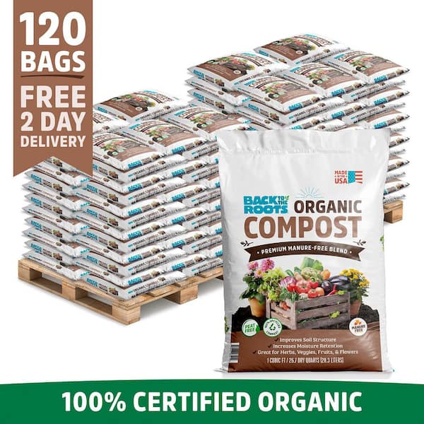 Organic Compost, Bulk Value Soil Amendment Pallet (120 1 cu. ft. Bags)
