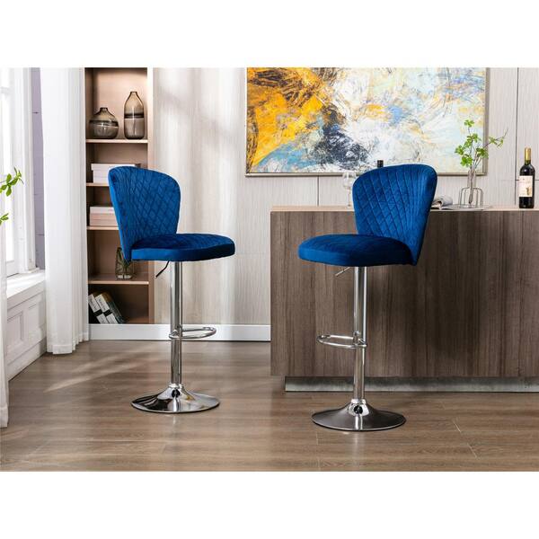 navy metal bar stools