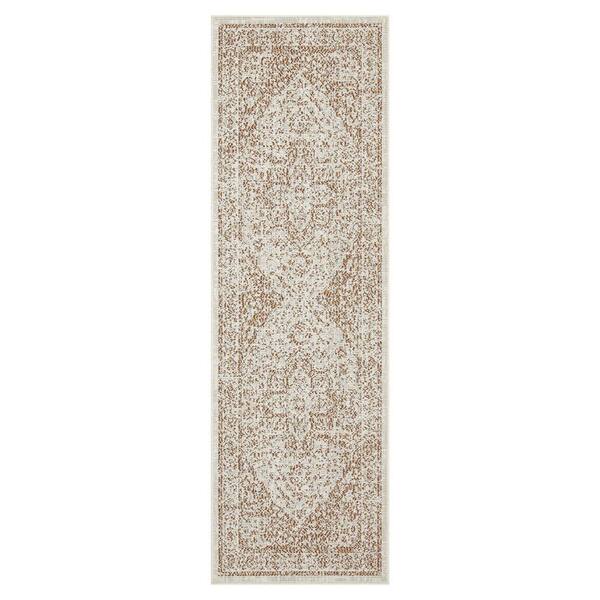 Zaria Brick 2 ft. x 8 ft. Indoor/Outdoor Area Rug
