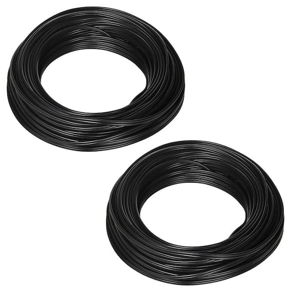 Unbranded 100 ft. 10 Amp Low Voltage Outdoor Electrical Lighting Cable Black (2-Pack)