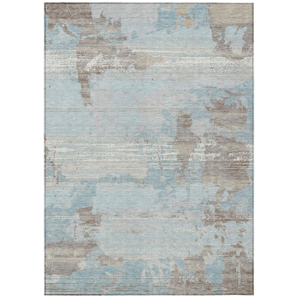 Chantille Machine Washable Indoor/Outdoor Abstract ACN2646 Sky 8 ft. x 10 ft. Area Rug price history on PriceWatchPro