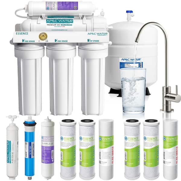 Essence 6-Stage Alkaline Mineral PH Under-Sink Reverse Osmosis Drinking Water Filter System with Extra Pre-Filter Set