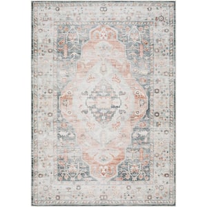 Lavable Gray Traditional 2 ft. x 3 ft. Indoor Area Rug