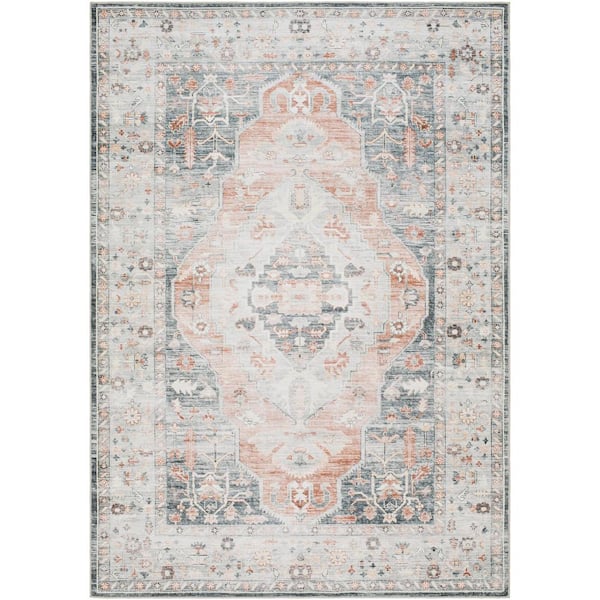 Livabliss Lavable Gray 2 ft. x 4 ft. Machine-Washable Rug