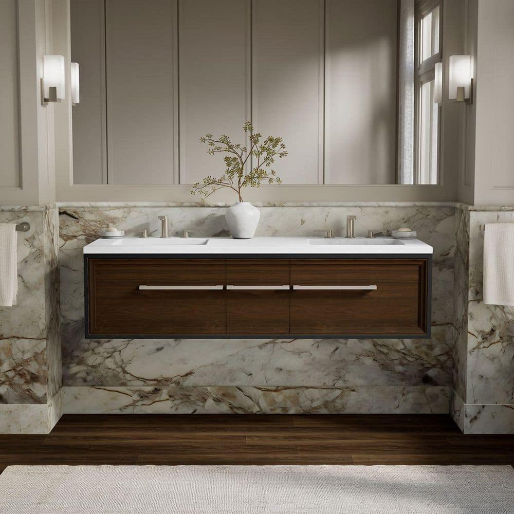 KOHLER Mohair Grey Bathroom Vanity Drawer Organizer (8.69-in x 2.56-in