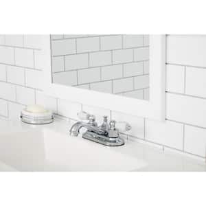 Teapot 4 in. Centerset 2-Handle Low-Arc Bathroom Faucet in Chrome