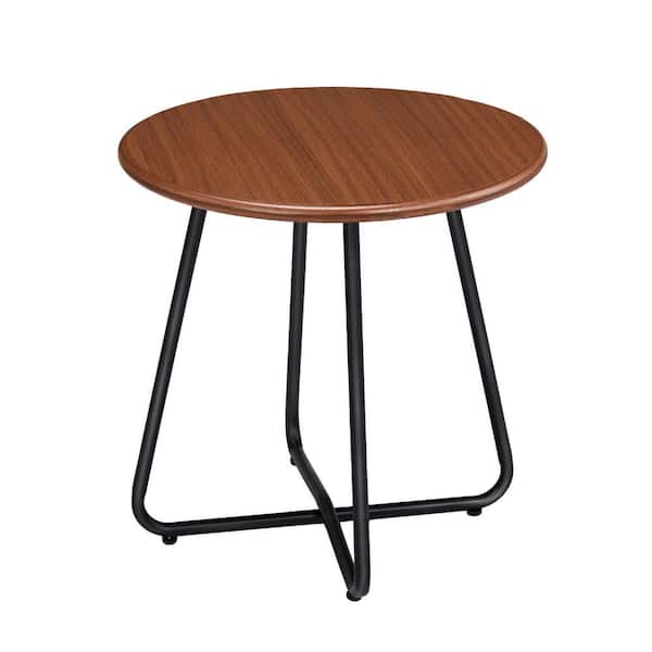 Karl home Brown Patio Steel Side Table
