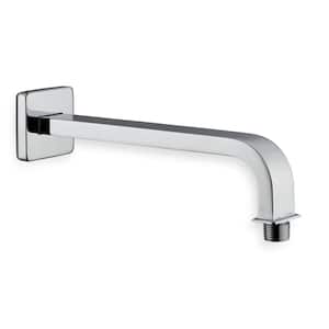 Modern 10 in. Brass Square Shower Arm in Chrome