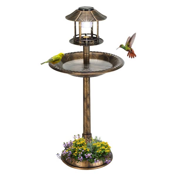 Karl home Solar Plastic Birdbath