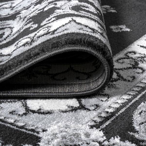 WINTER GARDEN - Black Outdoor Rug by CanisArtStudio