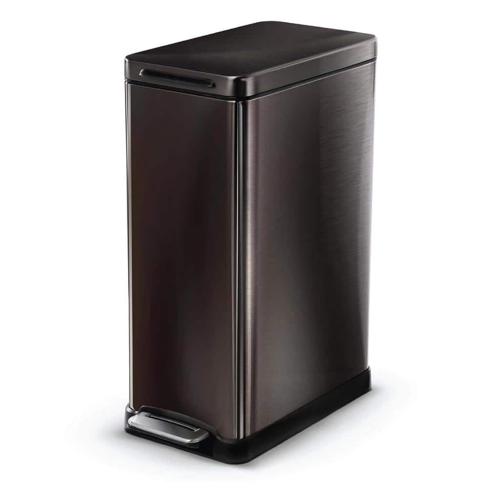 Popular Home Zone Living 18.5 Gallon Kitchen Trash Can, Tall Matte Black