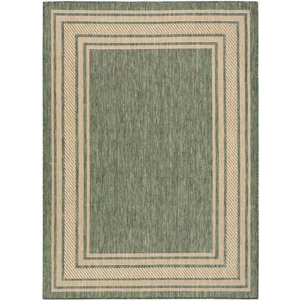 Horizon Green 6 ft. x 9 ft. Indoor/Outdoor Bordered Contemporary Area Rug price history on PriceWatchPro