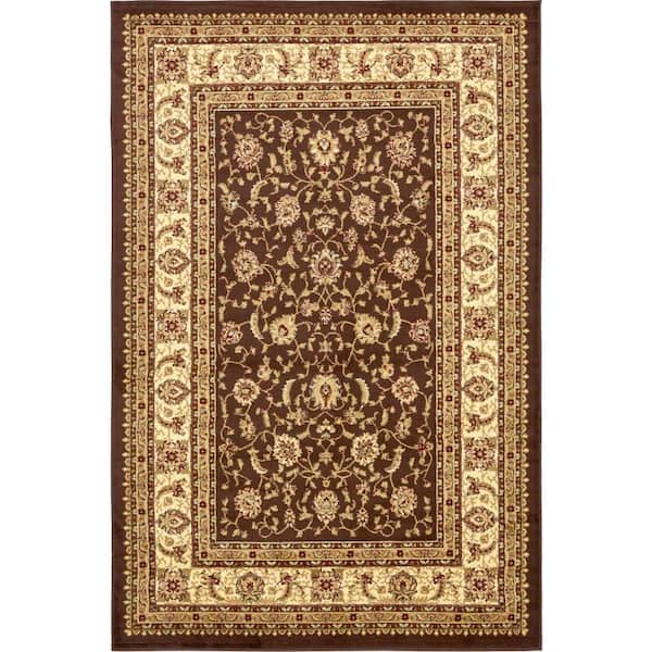 Unique Loom Voyage St. Louis Brown 6' 0 x 9' 0 Area Rug