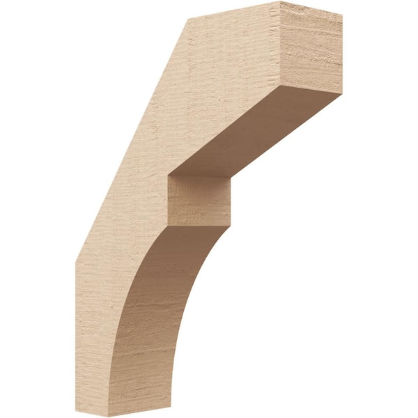 Ekena Millwork 5 in. x 22 in. x 16 in. Monterey Rough Cedar Woodgrain Timberthane Polyurethane Knee Brace, Primed