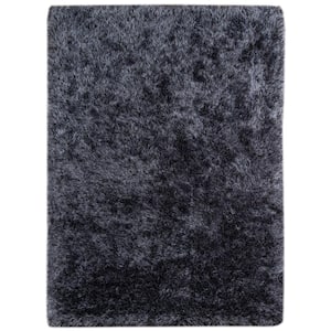 Metro 8 ft. X 10 ft. Dark Blue Solid Color Area Rug