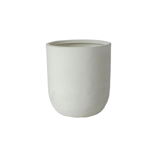 Reviews for Alfresco 22 in. Dia Pearl White Resin Round Planter Pg 1