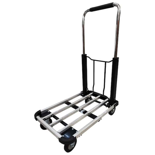FIROMO 330 lbs. Capacity 8.7 cu. ft. Expandable Folding Metal 4 Wheel Portable Wheelbarrow Garden Cart