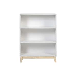 MOD 48 in. H White Tall 3-Shelf Bookcase
